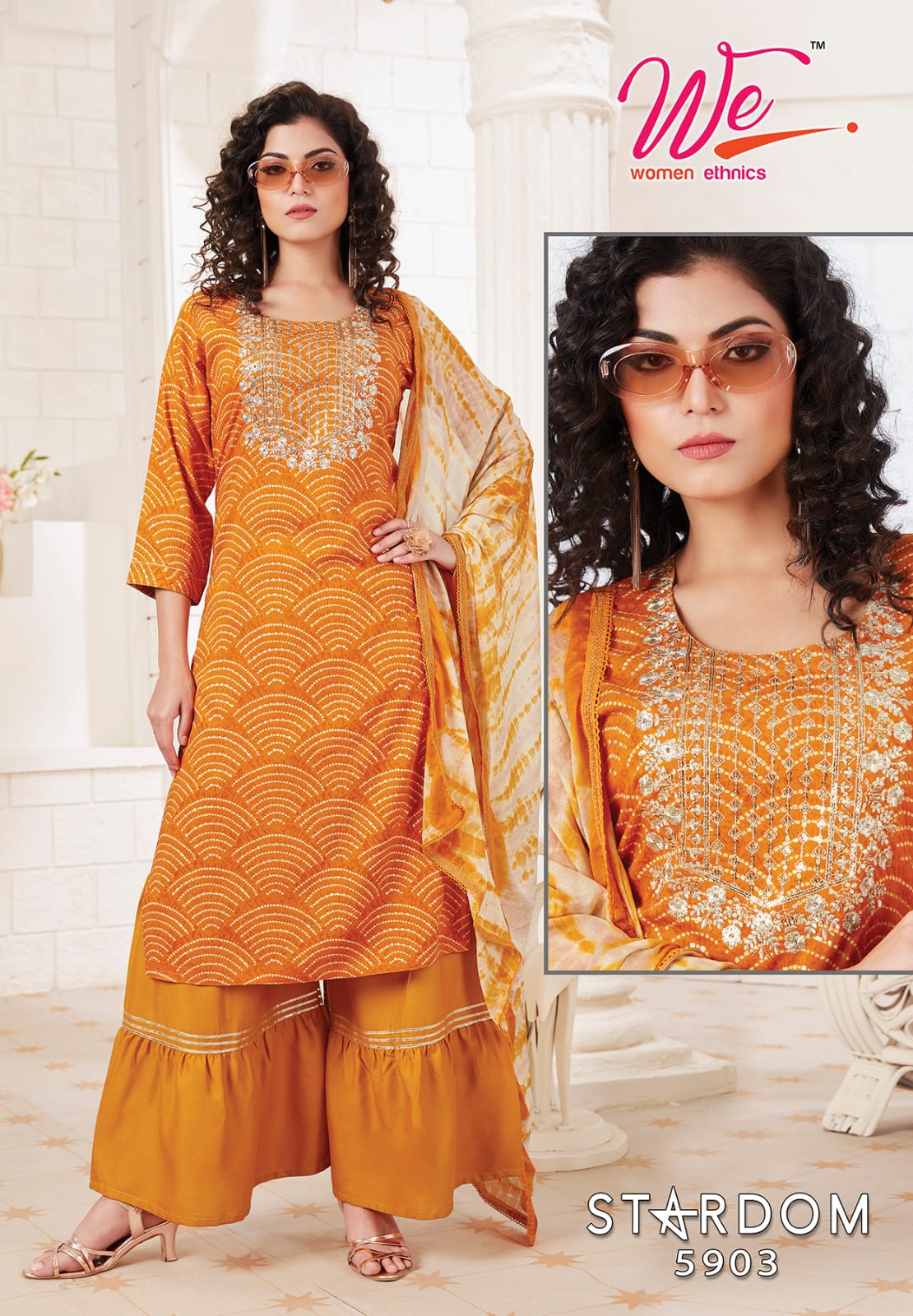 We Stardom Rayon Designer Fancy Festive Wear Ready Made Suit Collection